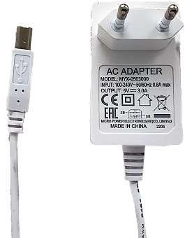 Блок питания с кабелем для АТОЛ Sigma 7Ф,USB 2.0B,5V,3.0A (MYX-0503000) картинка от магазина Кассоптторг